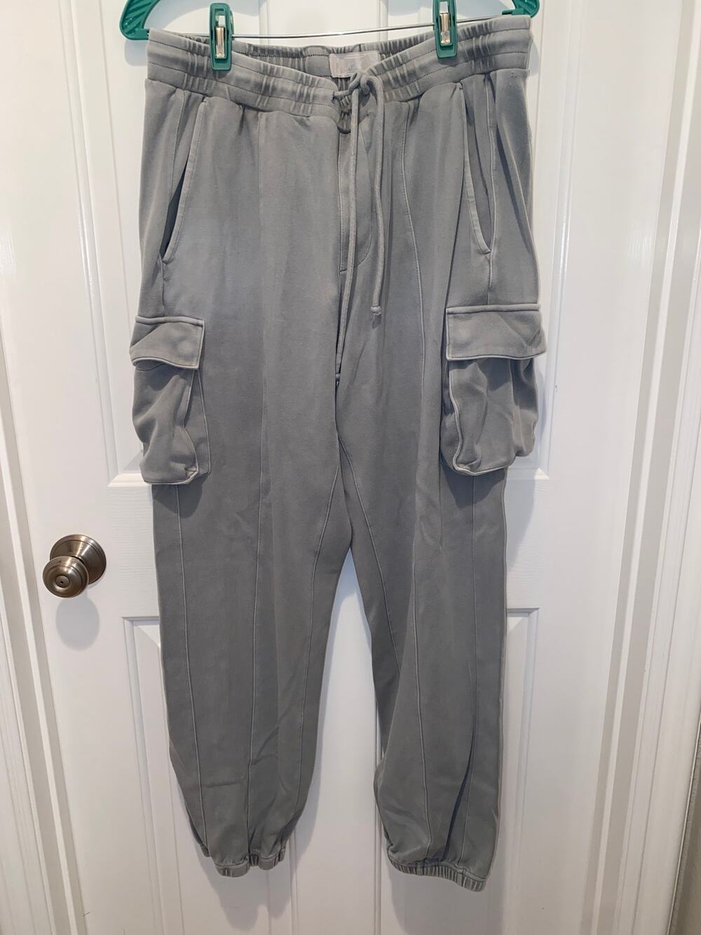 Kith Sweatpant Cargo Joggers Gray Size Large